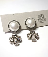 WEDDING EARRINGS 【PEARL & CRYSTALS】