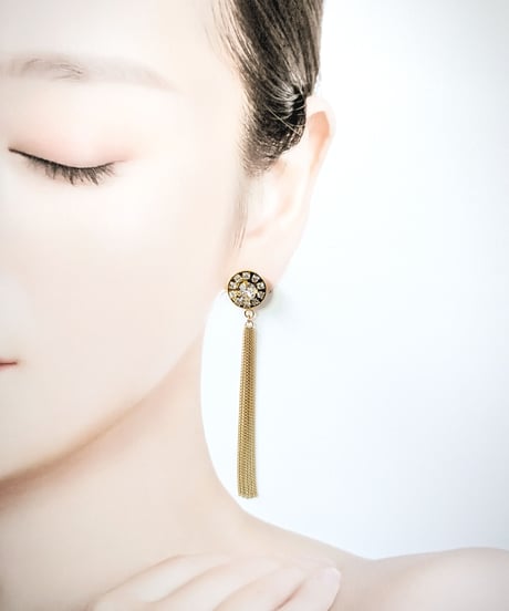 Summer Classical series 【Crystal×Chain】 イヤリング&ピアス