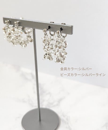 Clear drop series 【a string of light 】ピアス