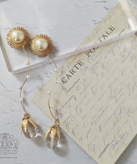 Vintage pearl cabochon &  Crystal【limited】