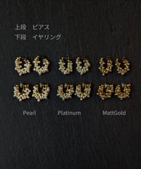 Opaque drop series 【a string of light 】イヤリング