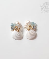 SUMMER DRESS   SHELL 【LIGHT BLUE SHIP】