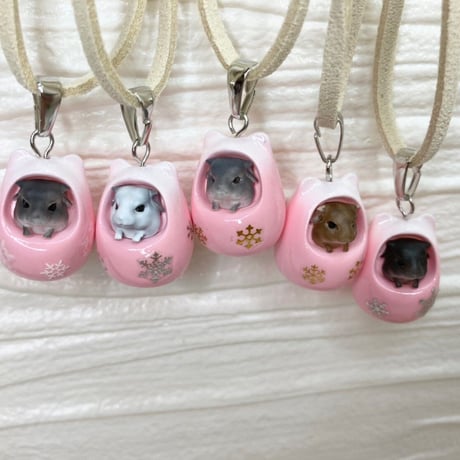 《RC》✖︎《カプリス》チラ壺コロコロネックレス（壺色：ピンク）＊