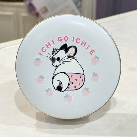 【倉庫一掃セール】【ICHIGOおパントゥ】ICHIGOラウンド缶　⚫︎