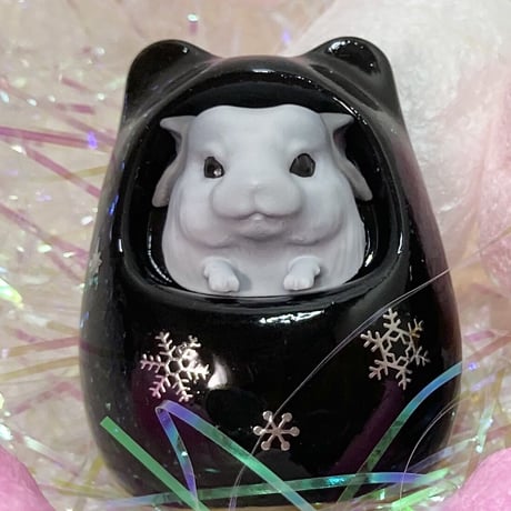 《RC》✖︎《カプリス》チラ壺コロコロブローチ（壺色：ブラック)✳︎