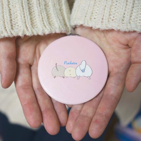 《ぽこじろう》折りたたみコンパクトミラー #Kawaii small animal