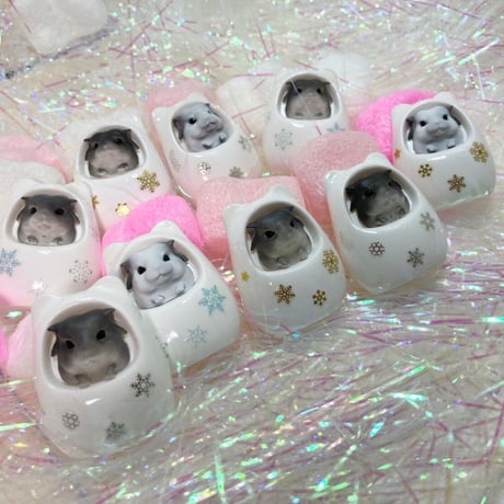 《RC》✖︎《カプリス》チラ壺コロコロブローチ（壺色：ホワイト）＊