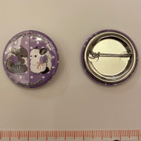 【倉庫一掃セール】《Haruo&Haruko》「I'm always waiting you」缶バッジ＜小＞32mm ⚫︎