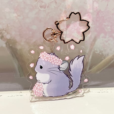 【倉庫一掃セール】《SAKURAteria》サクラテリアちゃんアクリルキーホルダー　⚫︎