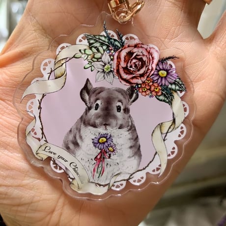 【倉庫一掃セール】【♡デ・カレン10パーティ♡】＊Chinchilla souri*＊コラボグッズ  『デ・カレンアクリルキーホルダー』⚫︎