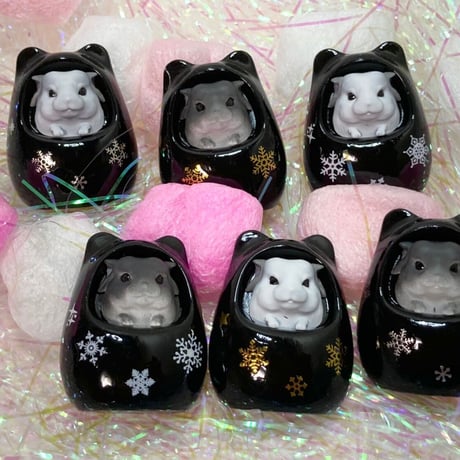 《RC》✖︎《カプリス》チラ壺コロコロブローチ（壺色：ブラック)✳︎