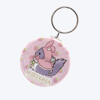 【倉庫一掃セール】【WISTERIA 1st Anniversary】《USAteria》ウサテリアちゃん缶キーホルダー（44mm）　⚫︎