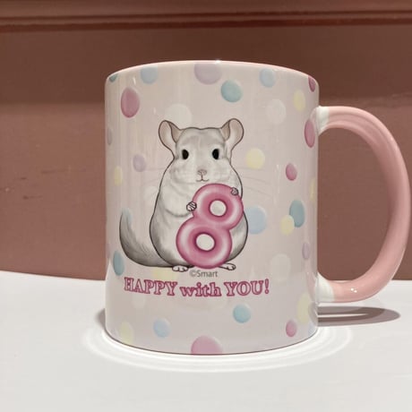 【倉庫一掃セール】「HAPPY with YOU!」マグカップ ⚫︎