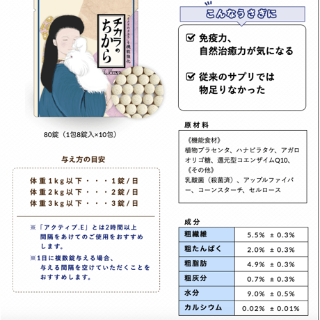【機能性強化】《お試し用8錠》チカラのちから
