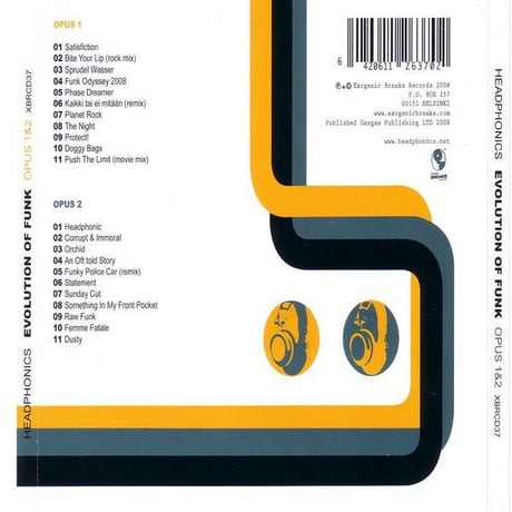 Headphonics ‎– Evolution Of Funk - Opus 1&2 (2CDs) 【Exogenic Breaks】