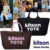 【kitson】キットソン キャンバス トートバッグ KITSON Canvas Tote Bag i色　ブラック　kitson04