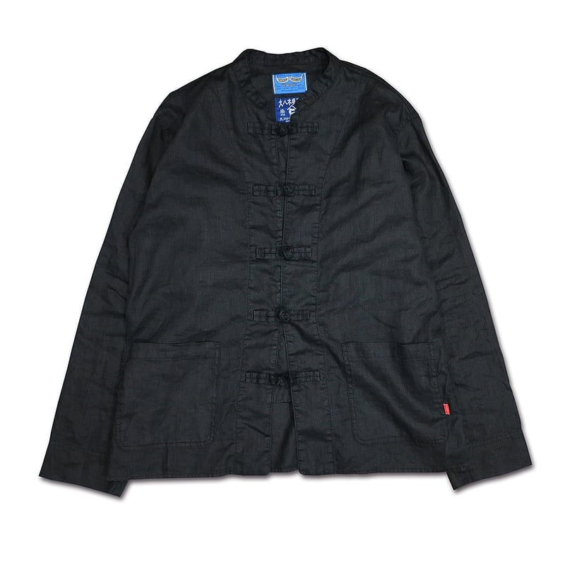 極美品】Black Frayed Edge Linen Shirt Black Frayed Edge