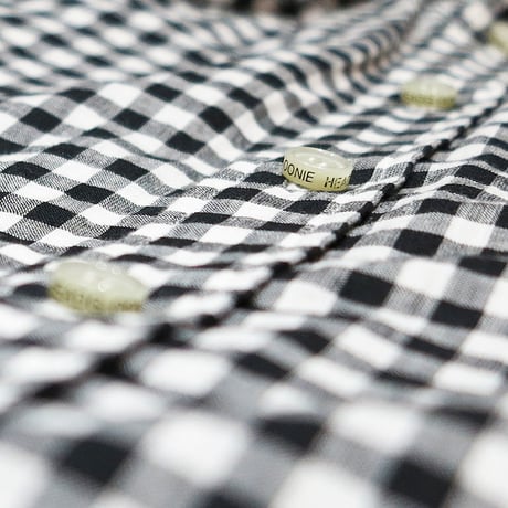 GINGHAM CHECK PIRATE GATHER SHIRTS