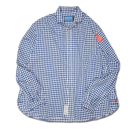 GINGHAM CHECK PIRATE GATHER SHIRTS