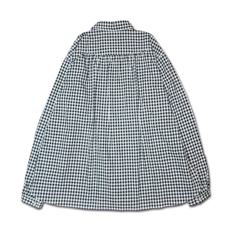 GINGHAM CHECK PIRATE GATHER SHIRTS