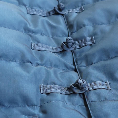 INDIGO NYLON KUNG-FU DOWN JACKET