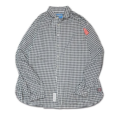 GINGHAM CHECK PIRATE GATHER SHIRTS