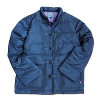 INDIGO NYLON KUNG-FU DOWN JACKET