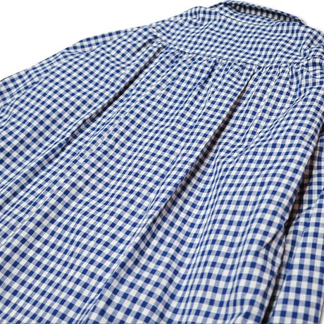 GINGHAM CHECK PIRATE GATHER SHIRTS