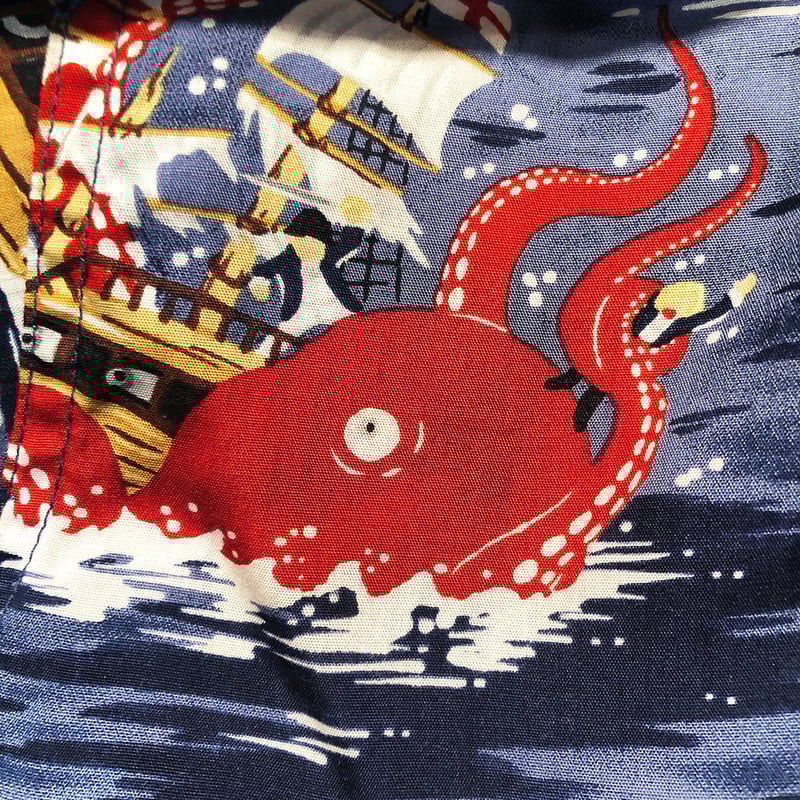 専用 ヘッドグーニー 海戦 アロハシャツ XL PIRATES  ヘッドグーニー 海戦 アロハシャツ XL PIRATES ISLAND