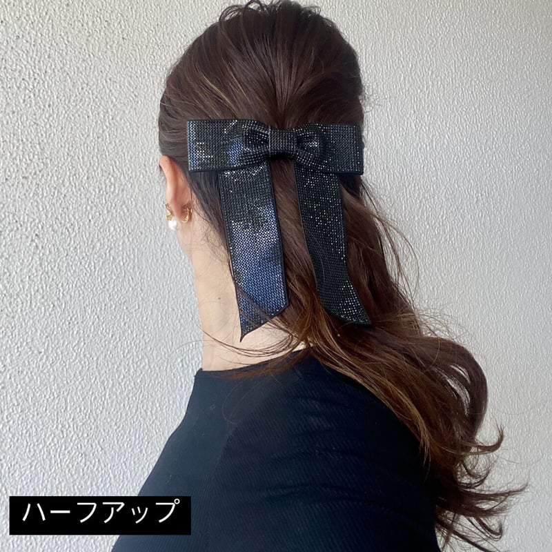 mil ribbon❤︎ ヘアバレッタ&パ–ルネックレスセット【お値下げ】 Bijoux Ribbon Valletta | casaceleste