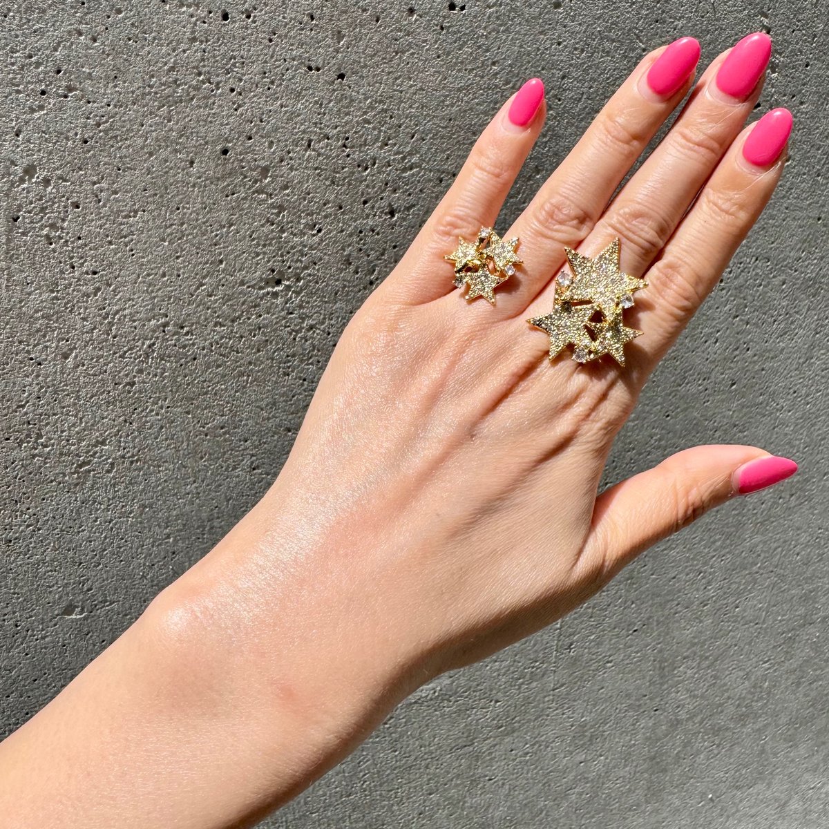Star Mania Double Finger Ring | casaceleste