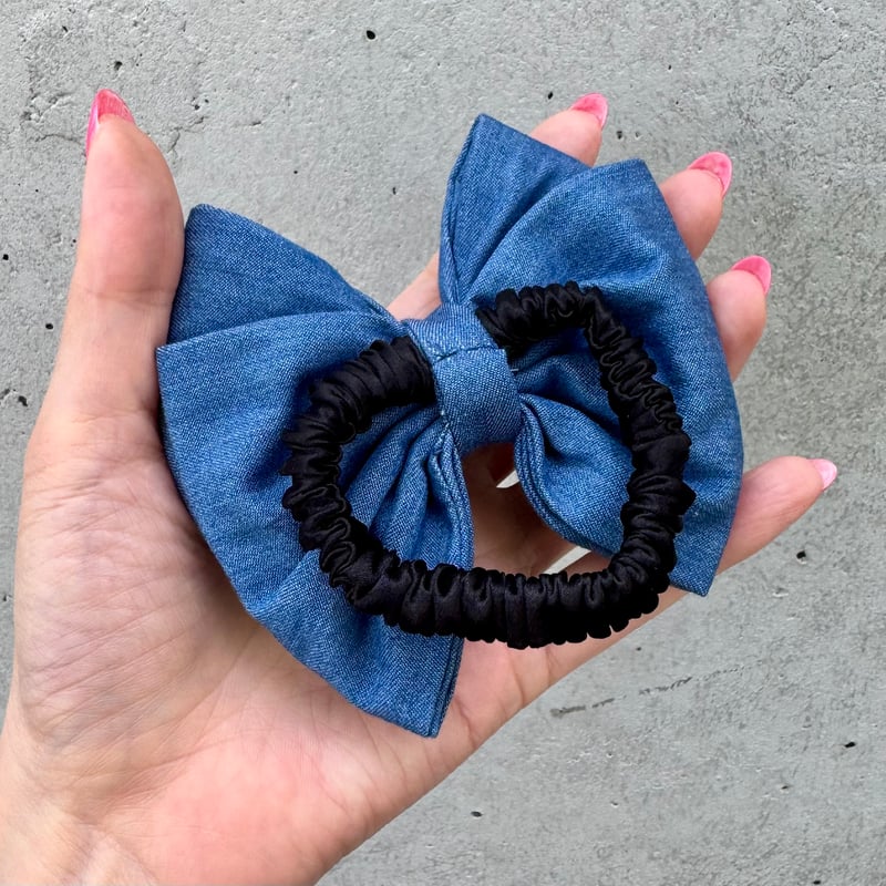 Luxury Denim👖Papillon Pony （シルク100%シュシュ） | casa