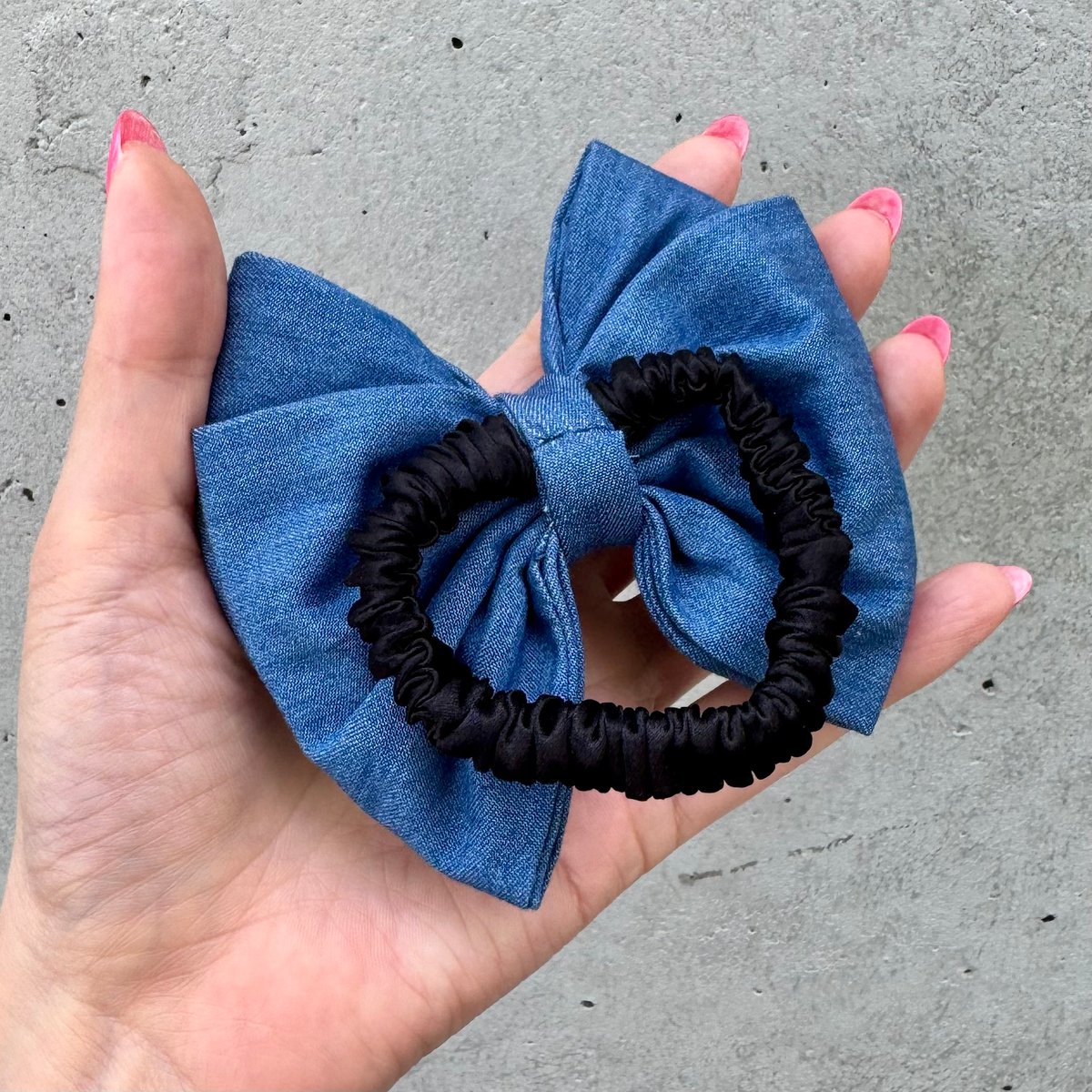 Luxury Denim👖Papillon Pony （シルク100%シュシュ） | casa