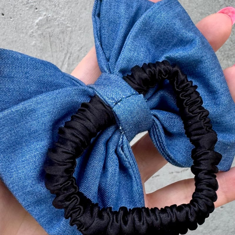 Luxury Denim👖Papillon Pony （シルク100%シュシュ） | casa