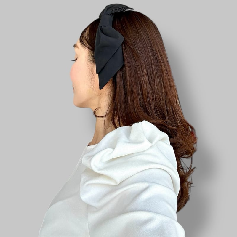 2WAY】Single Knot Ribbon Head Band | casaceleste