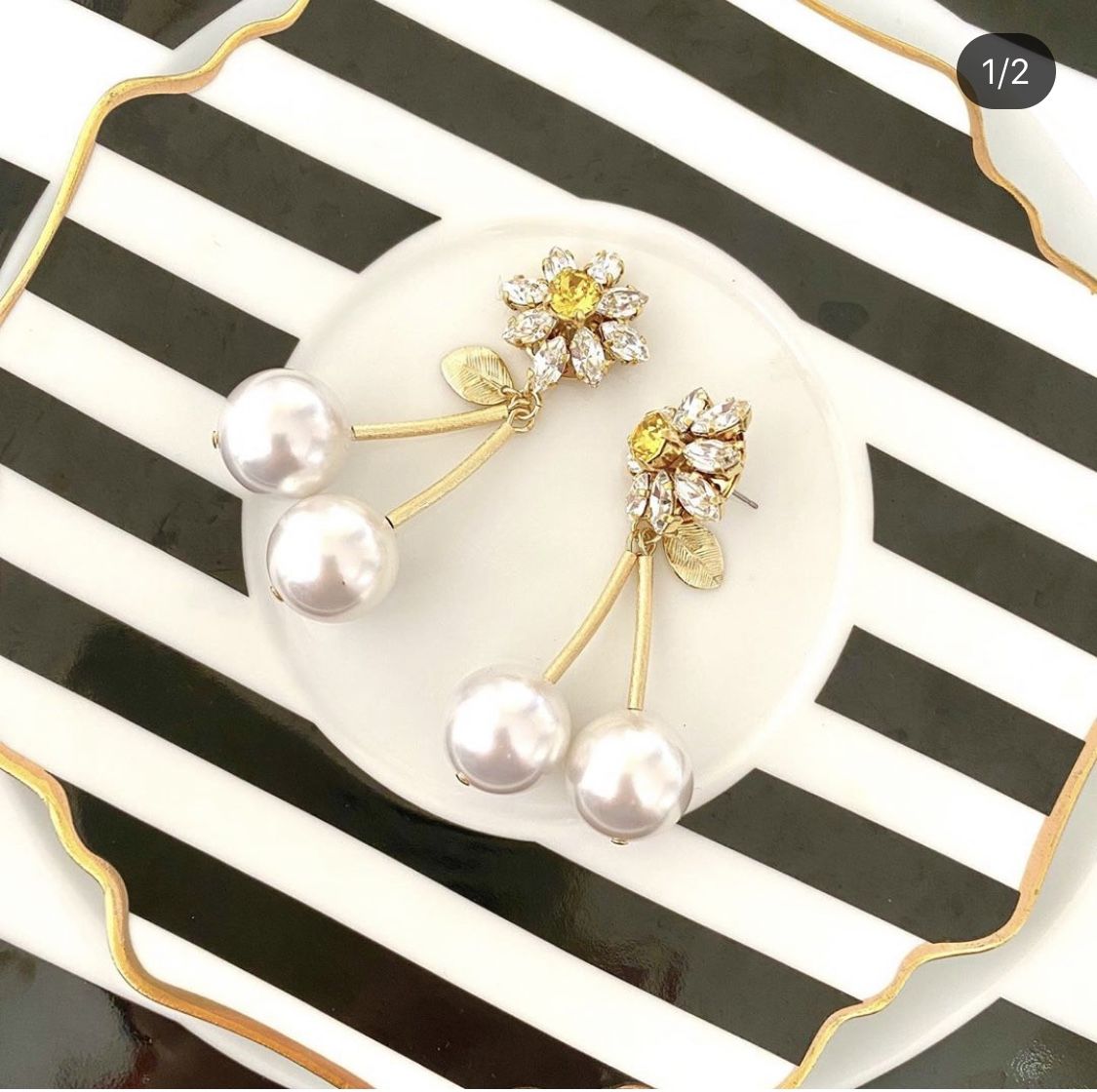 DAISY✖️CHERRY Pearls 【2WAYタイプ】 イヤリング/ピアス | casa