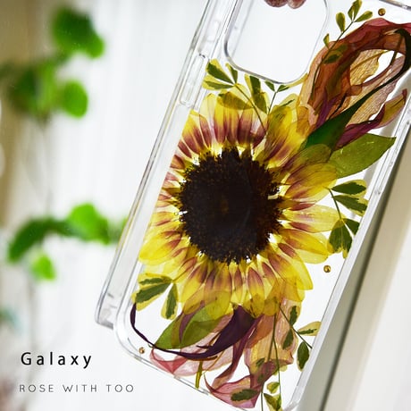 【リング不可】Galaxy /   押し花スマホケース  220907_2