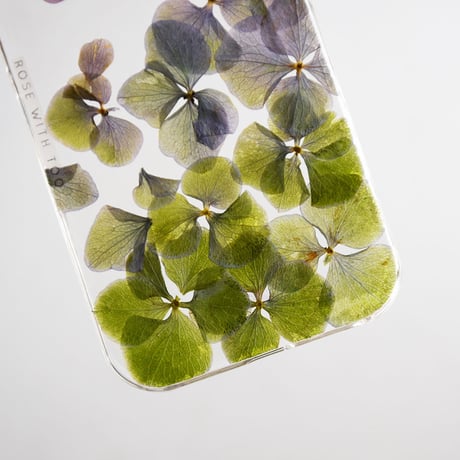 iPhone..etc / 秋色紫陽花 押し花スマホケース 230906_1