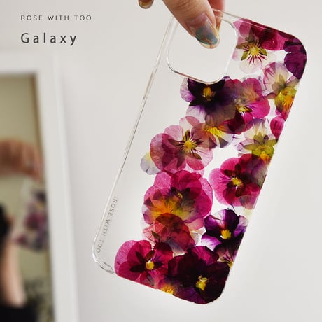 Galaxy /   押し花スマホケース  220601_4