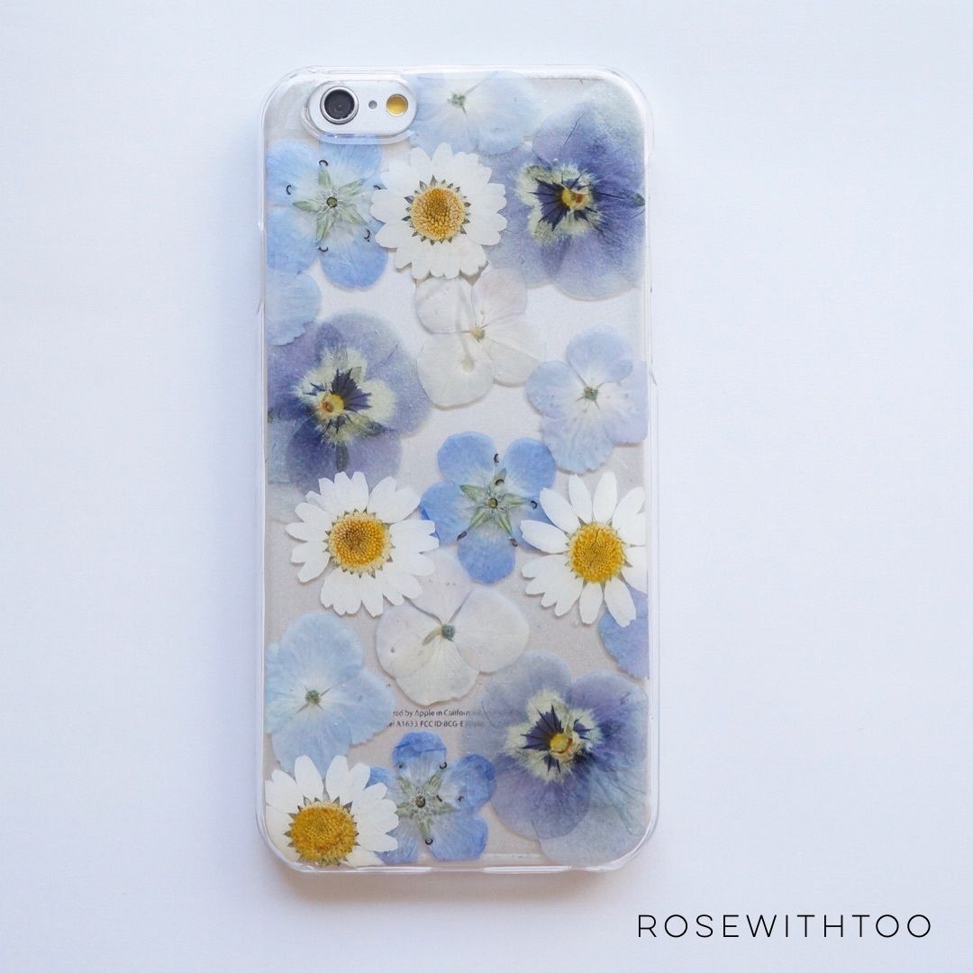 再販アレンジ】押し花iPhoneケース 1202_3 | 押し花 ケース専門店 