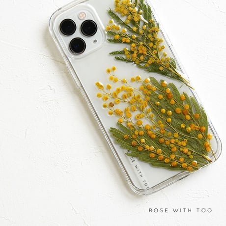 【リング不可】Galaxy /   押し花スマホケース  210210_4