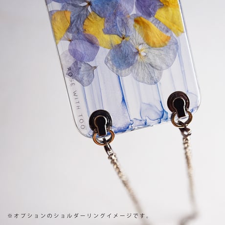 iPhone..etc / 秋色紫陽花 × インクアート 押し花スマホケース 230913_2