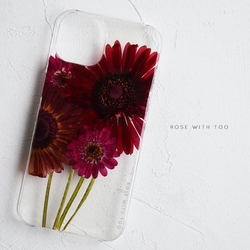 りらっくまページ★押し花ケース 押し花iPhoneケース*ライラックの押し花スマホケース iPhone