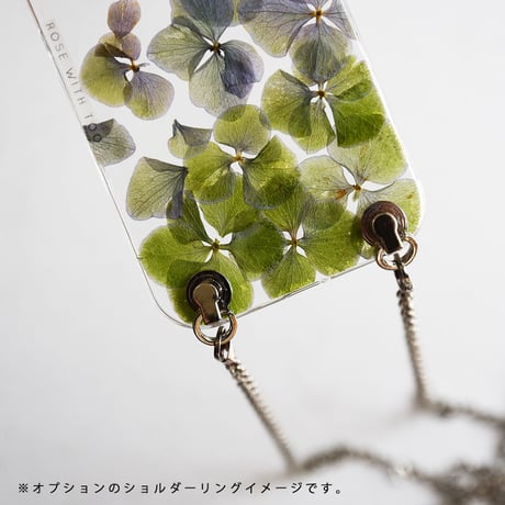 iPhone..etc / 秋色紫陽花 押し花スマホケース 230906_1