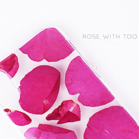 押し花iPhoneケース 1120 Red rose