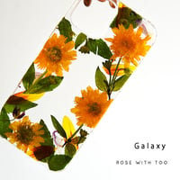 【リング不可】Galaxy /   押し花スマホケース  210721_4
