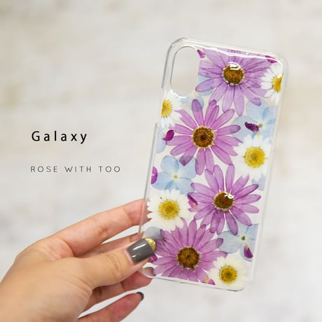 Galaxy /   押し花スマホケース  200624_4