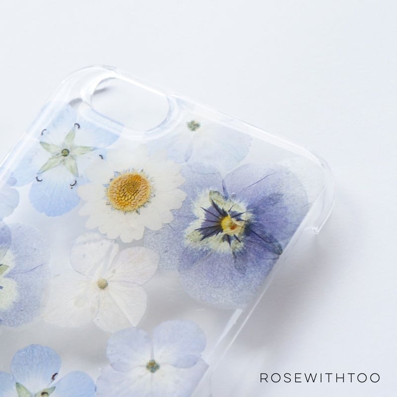再販アレンジ】押し花iPhoneケース 1202_3 | 押し花 ケース専門店 