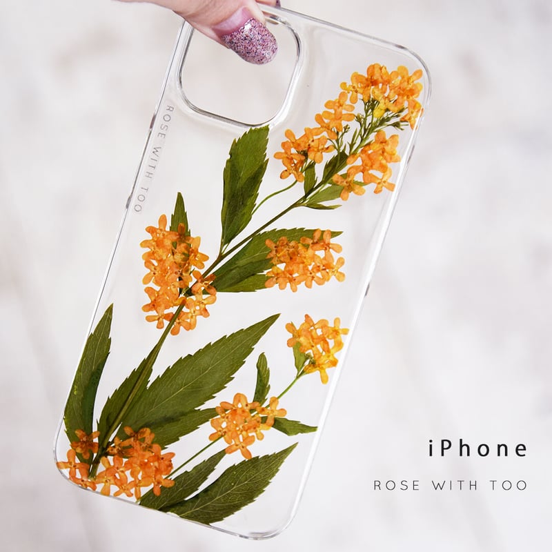 Marieページ⭐︎押し花ケース 押し花 iPhoneケース ガーベラ | Coloring
