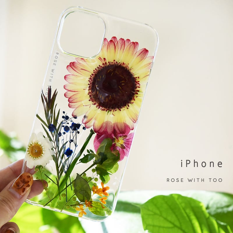 リング不可】iPhone / 押し花スマホケース 211215_3 | 押し花 ケース